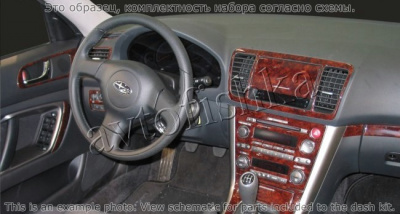 Декоративные накладки салона Subaru Legacy 2005-2006 с навигацией система