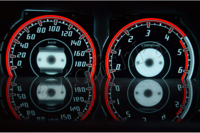 Toyota Hilux / 4 Runner светодиодные шкалы (циферблаты) на панель приборов - дизайн 1