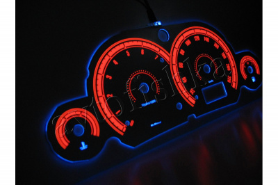 Ford Focus MK1 светодиодные шкалы (циферблаты) на панель приборов - дизайн 3