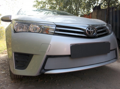Toyota Corolla (13–15) Защита радиатора, хром