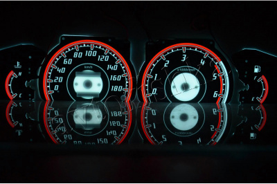 Toyota Hilux / 4 Runner светодиодные шкалы (циферблаты) на панель приборов - дизайн 1